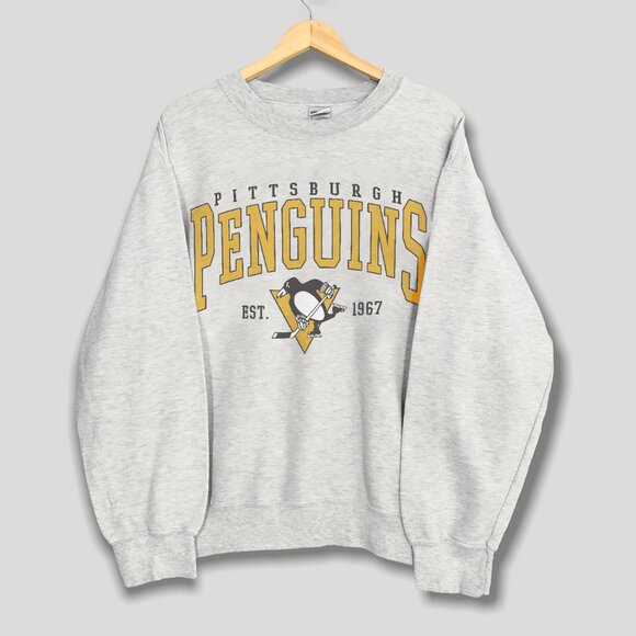 Vintage Pittsburgh Penguins Hockey Logo Sweatshirt, Penguins Unisex Shirt Tee - Picture 1 of 2